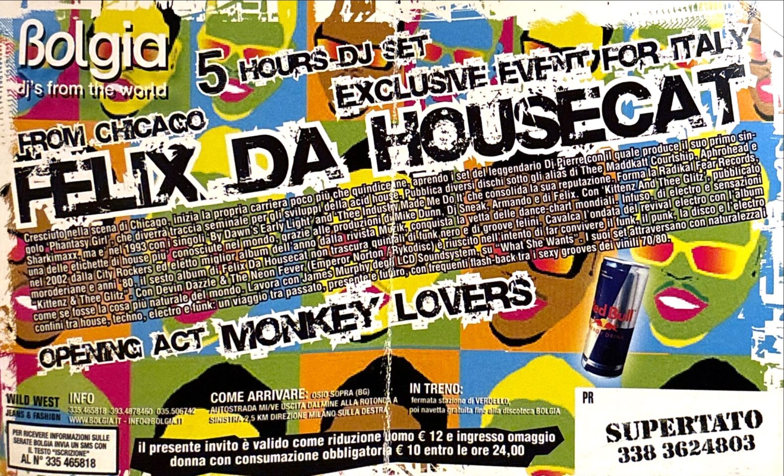 Back view of the flyer for the event by Bolgia that took place on 2007-05-19