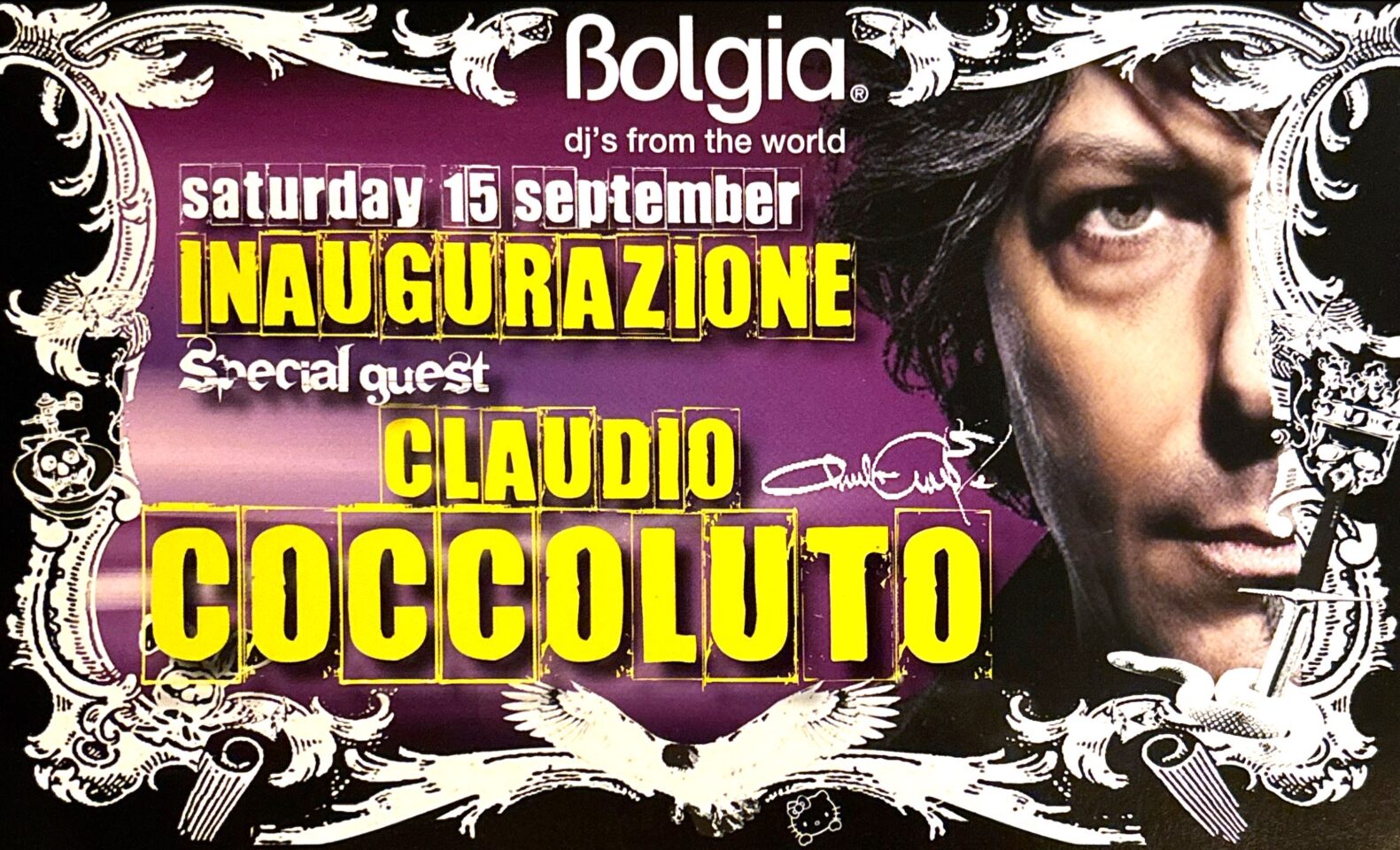 Front view of the flyer for the event by Bolgia that took place on 2007-09-15