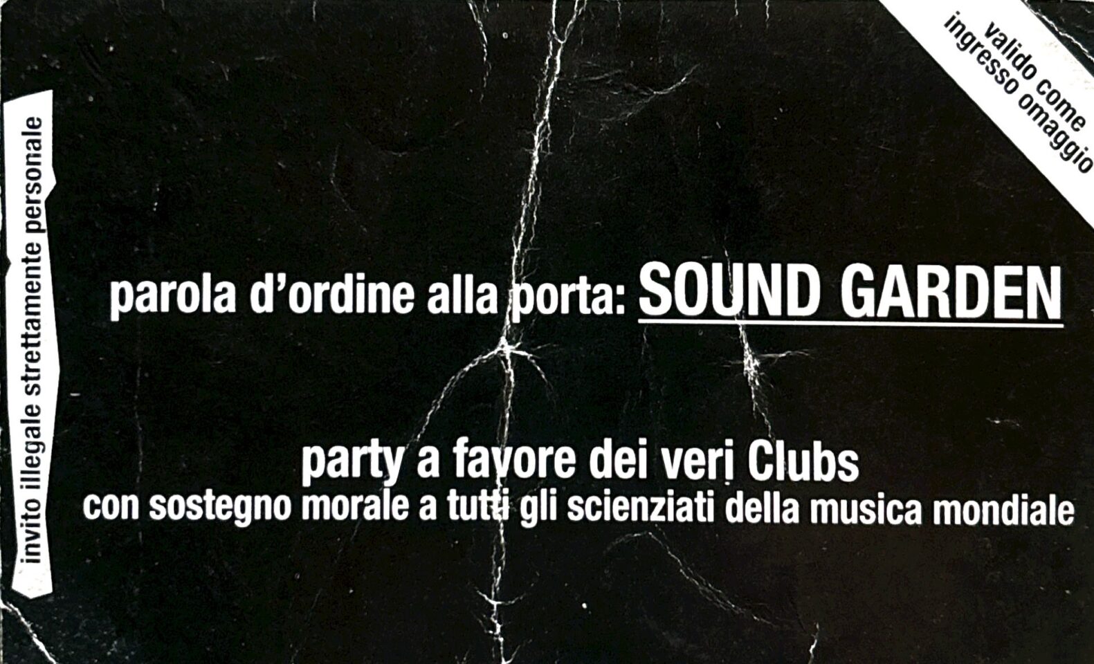 Back view of the flyer for the event by Bolgia that took place on 2012-06-01