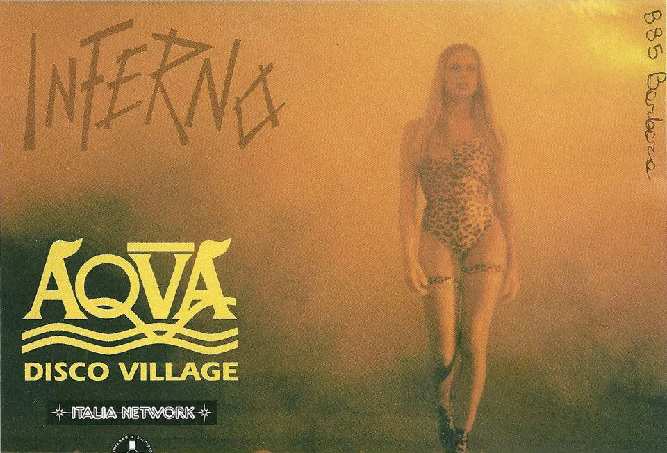 Front view of the flyer for the event by Aqva Disco Village that took place on 0000-00-00
