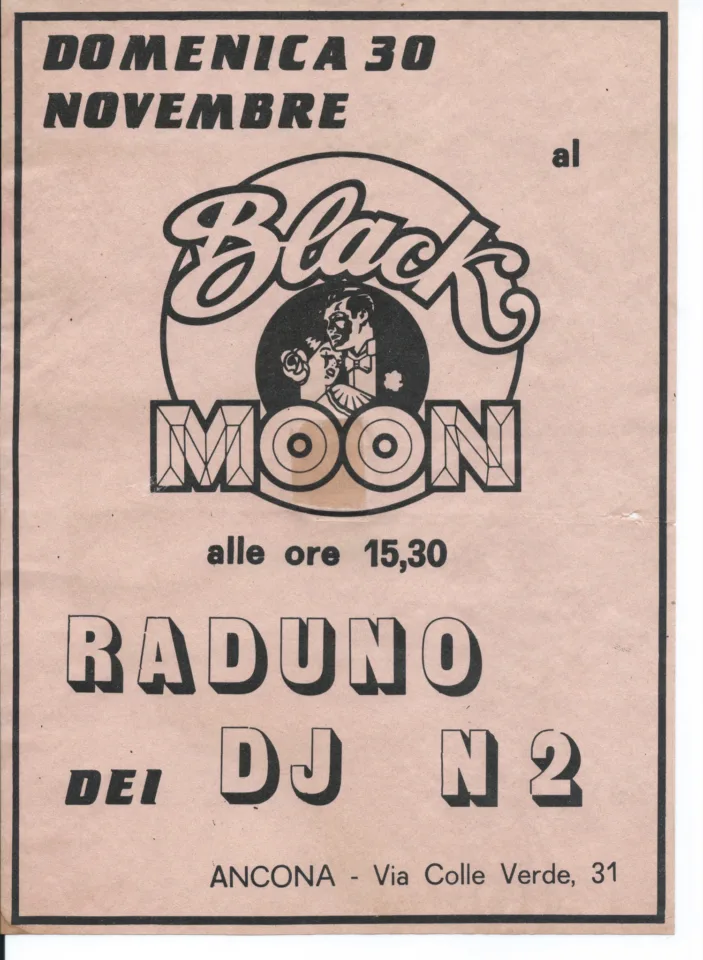 Front view of the flyer for the event by Black Moon that took place on 1980-11-30