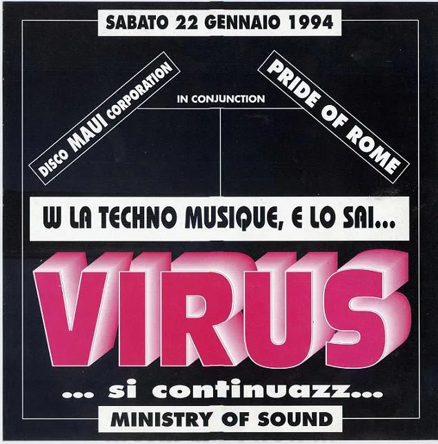 Front view of the flyer for the event by Disco Maui Corporation that took place on 1994-01-22
