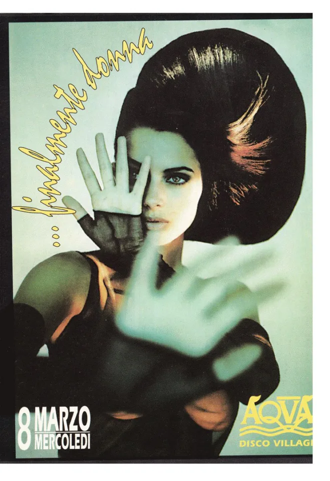 Front view of the flyer for the event by Aqva Disco Village that took place on 1995-03-08