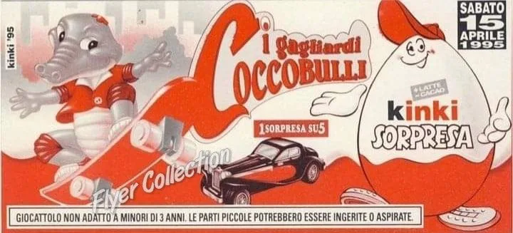 Front view of the flyer for the event by Kinki that took place on 1995-04-15