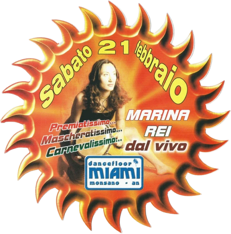 Front view of the flyer for the event by MIAMI that took place on 1998-02-21