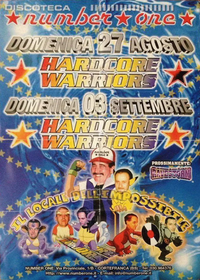 Front view of the flyer for the event by Number One that took place on 2000-08-27