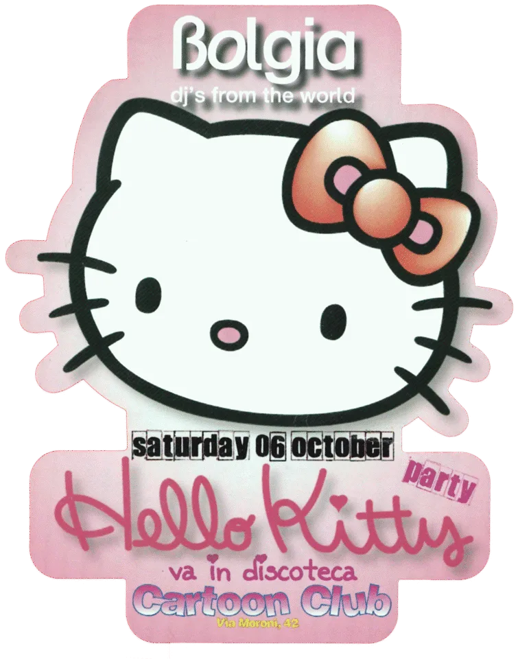 Front view of the flyer for the event by Bolgia and Cartoon Club that took place on 2007-10-06