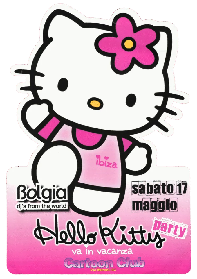 Front view of the flyer for the event by Bolgia and Cartoon Club that took place on 2008-05-17
