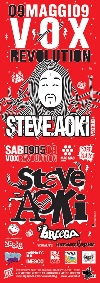 Front view of the flyer for the event by Vox Club that took place on 2009-05-09