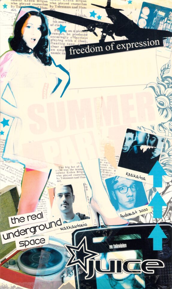 Front view of the flyer for the event by Juice that took place on 2009-06-06