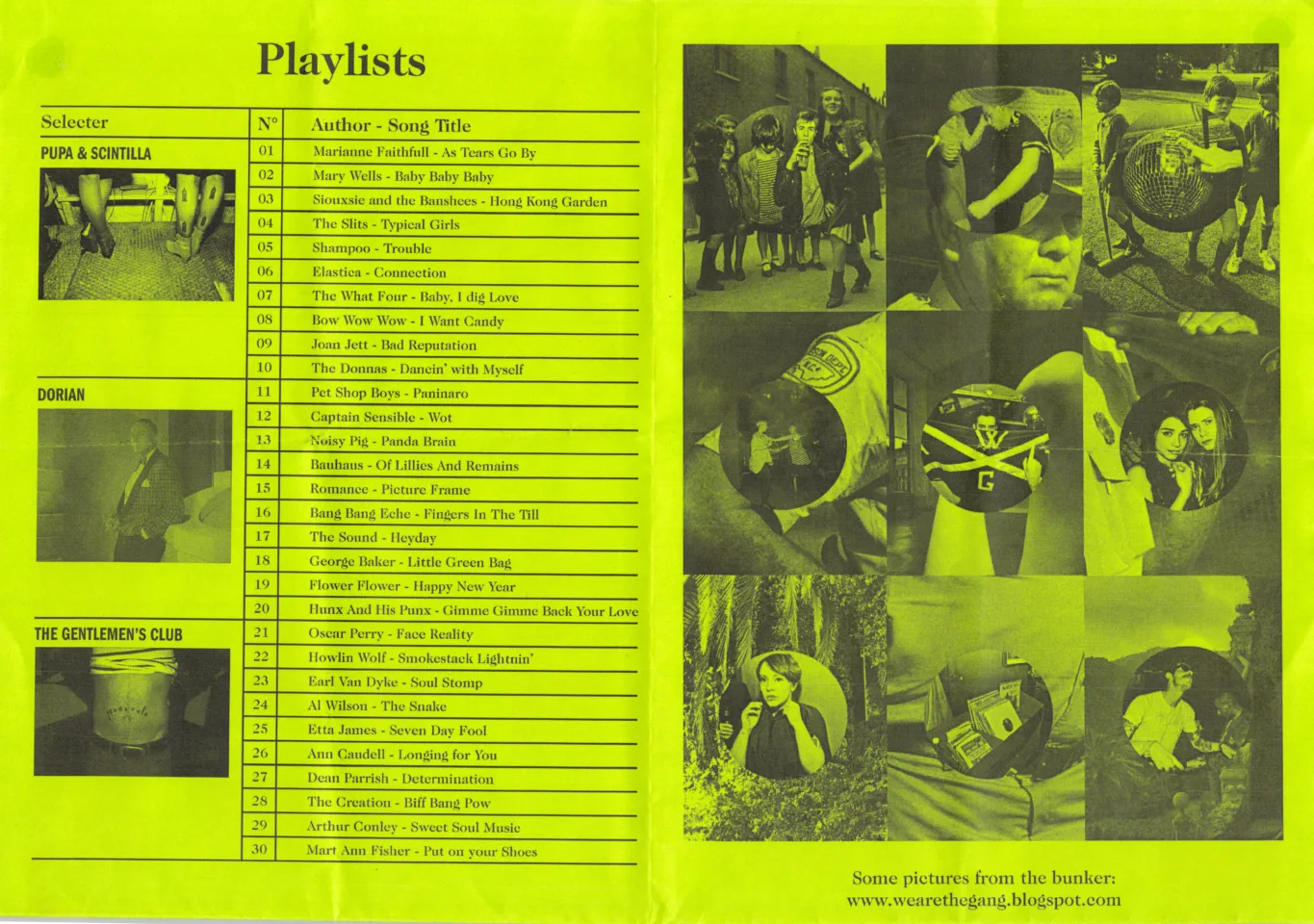 Side number 1 of the flyer for the event by We Are The Gang and Daho Club that took place on 2011-03-05