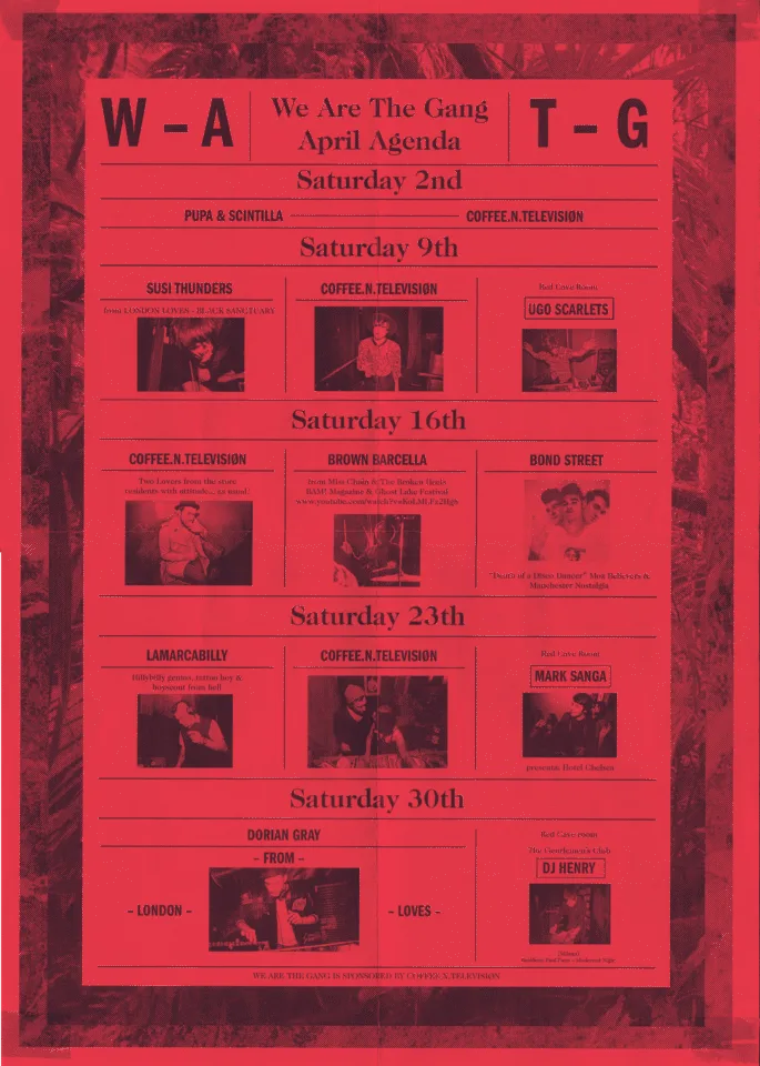 Side number 2 of the flyer for the event by We Are The Gang and Daho Club that took place on 2011-04-02