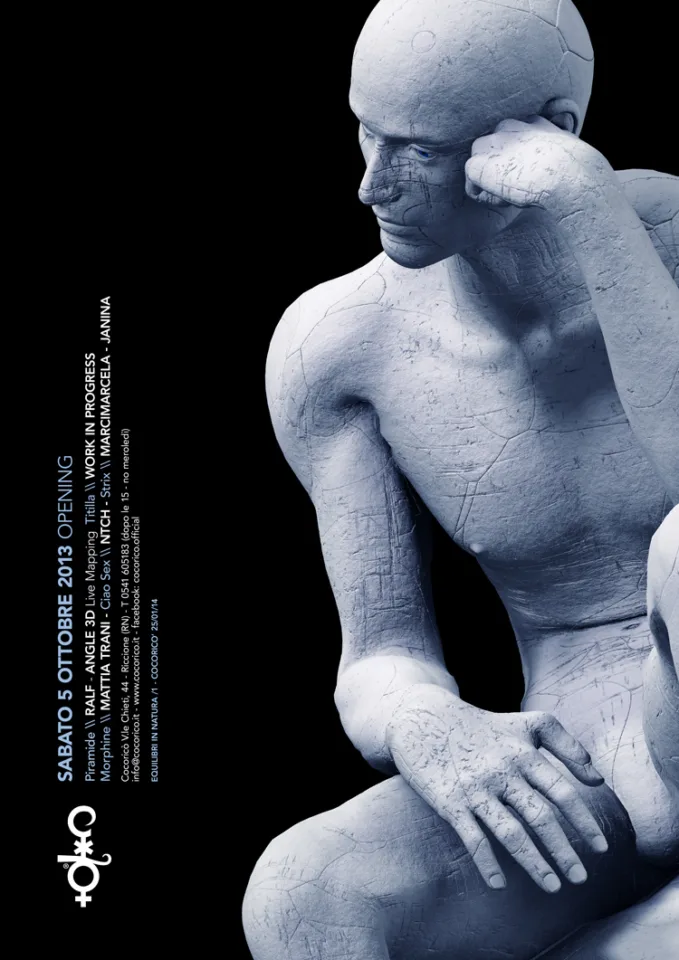 Front view of the flyer for the event by Cocoricò that took place on 2013-10-05