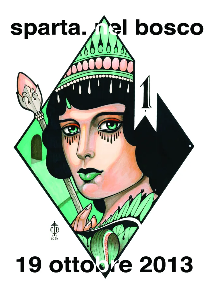 Front view of the flyer for the event by sparta. nel bosco and Lattepiù that took place on 2013-10-19