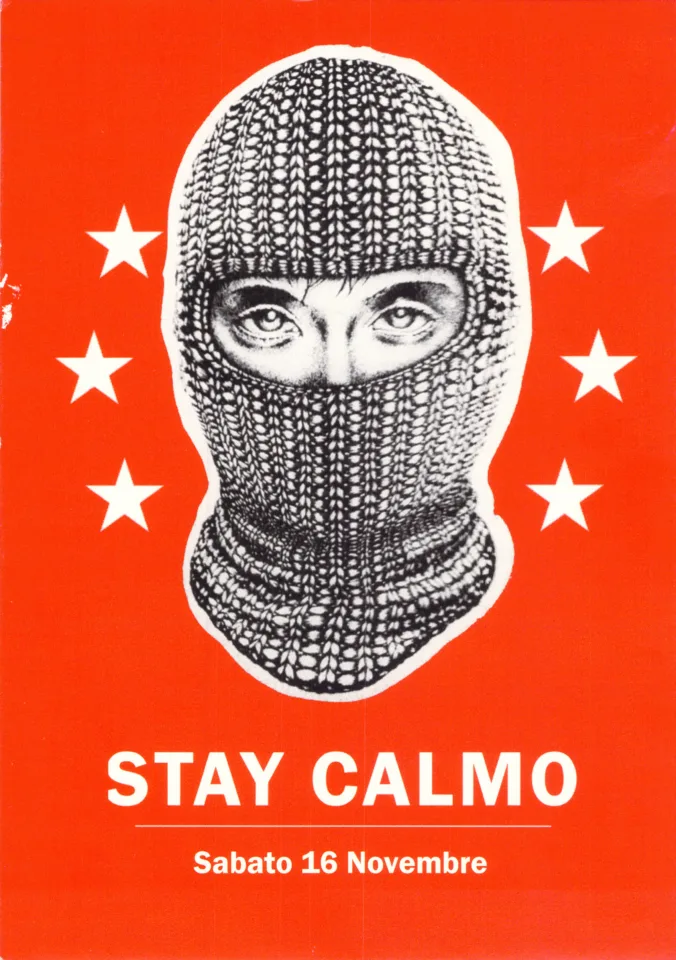 Front view of the flyer for the event by Stay Calmo and Under Music Club that took place on 2013-11-16