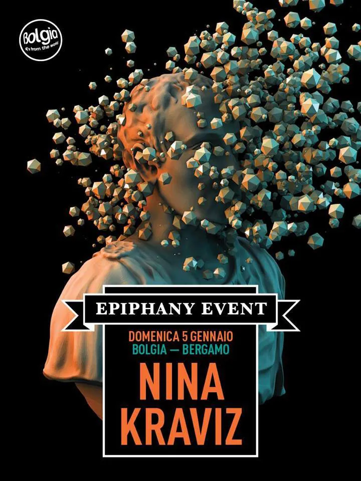 Front view of the flyer for the event by Bolgia that took place on 2014-01-05