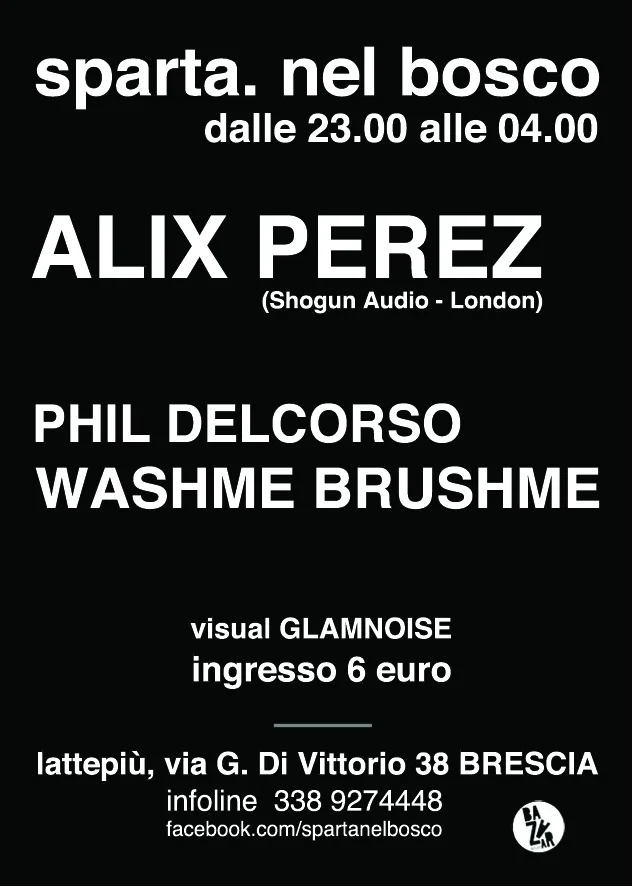 Back view of the flyer for the event by sparta. nel bosco and Lattepiù that took place on 2014-01-18