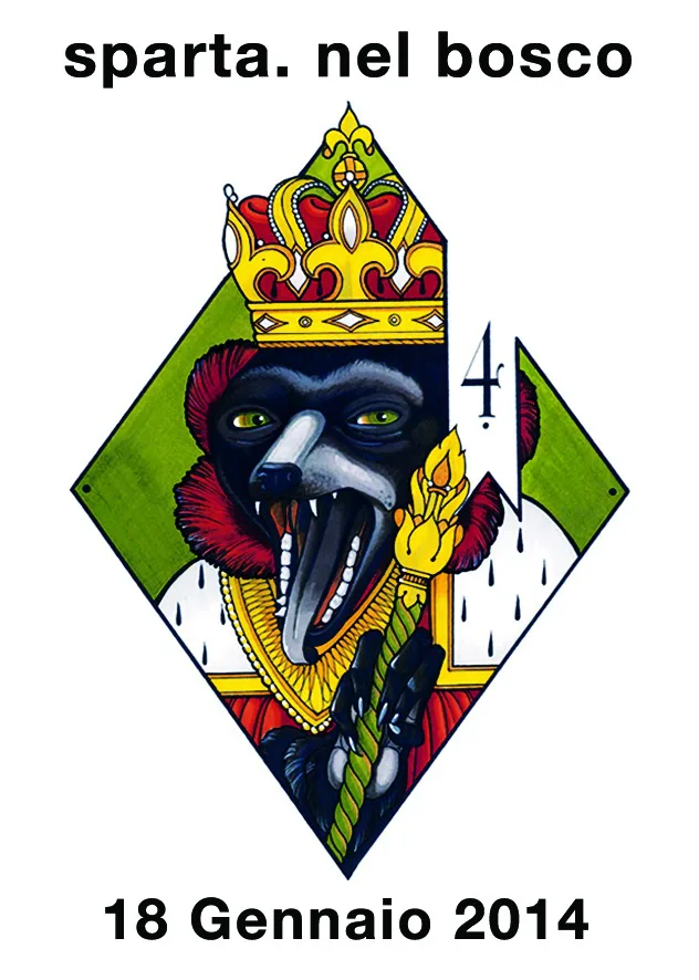 Front view of the flyer for the event by sparta. nel bosco and Lattepiù that took place on 2014-01-18