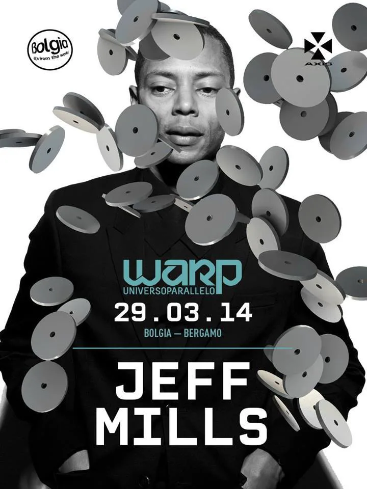 Front view of the flyer for the event by Warp and Bolgia that took place on 2014-03-29