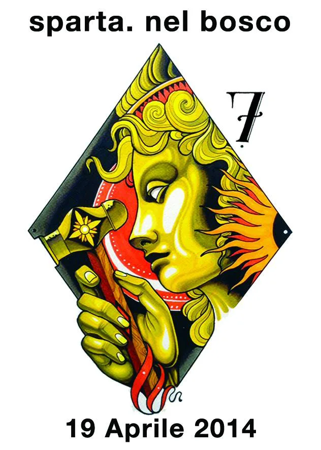 Front view of the flyer for the event by sparta. nel bosco and Lattepiù that took place on 2014-04-19