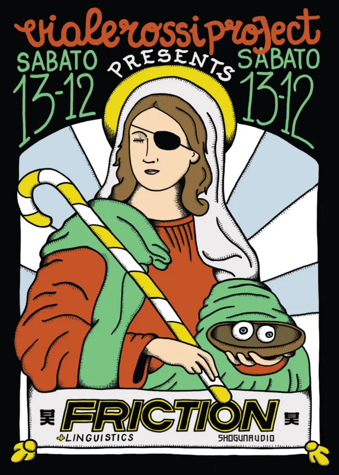 Front view of the flyer for the event by VialeRossiProject that took place on 2014-12-13