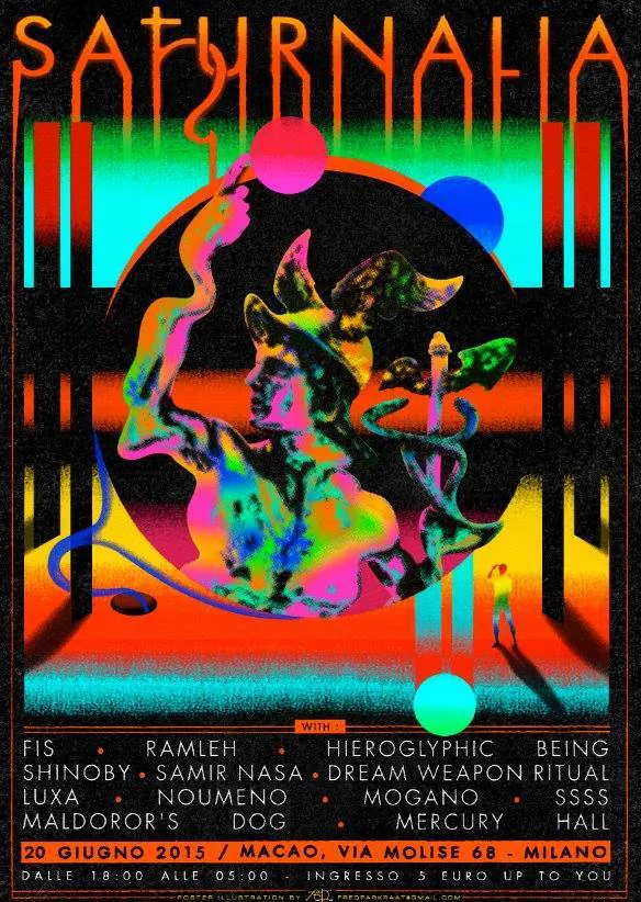 Front view of the flyer for the event by Macao that took place on 2015-06-20