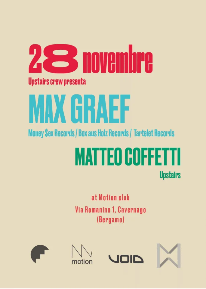 Back view of the flyer for the event by Upstairs that took place on 2015-11-28