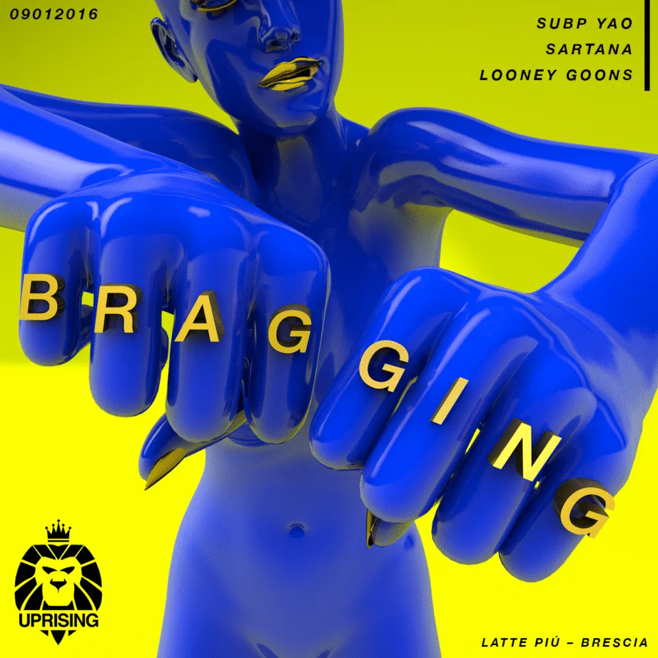Front view of the flyer for the event by Bragging and Lattepiù that took place on 2016-01-09