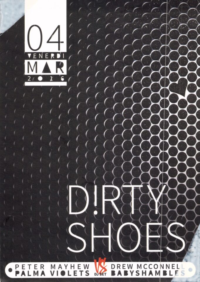 Front view of the flyer for the event by Dirty Shoes and Under Music Club that took place on 2016-03-04