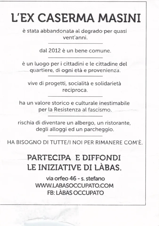 Back view of the flyer for the event by  that took place on 2016-04-06