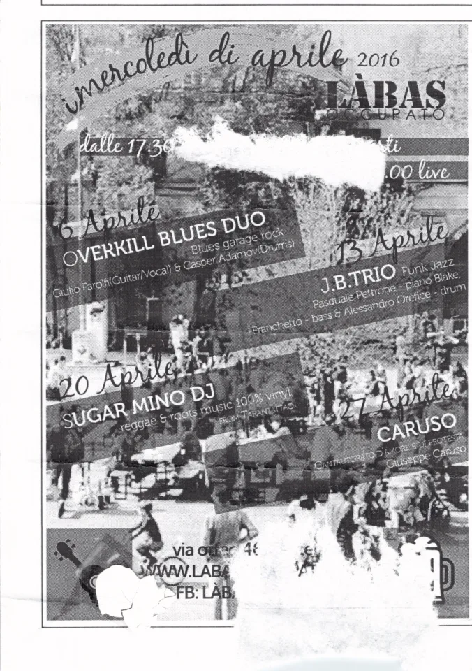 Front view of the flyer for the event by  that took place on 2016-04-06