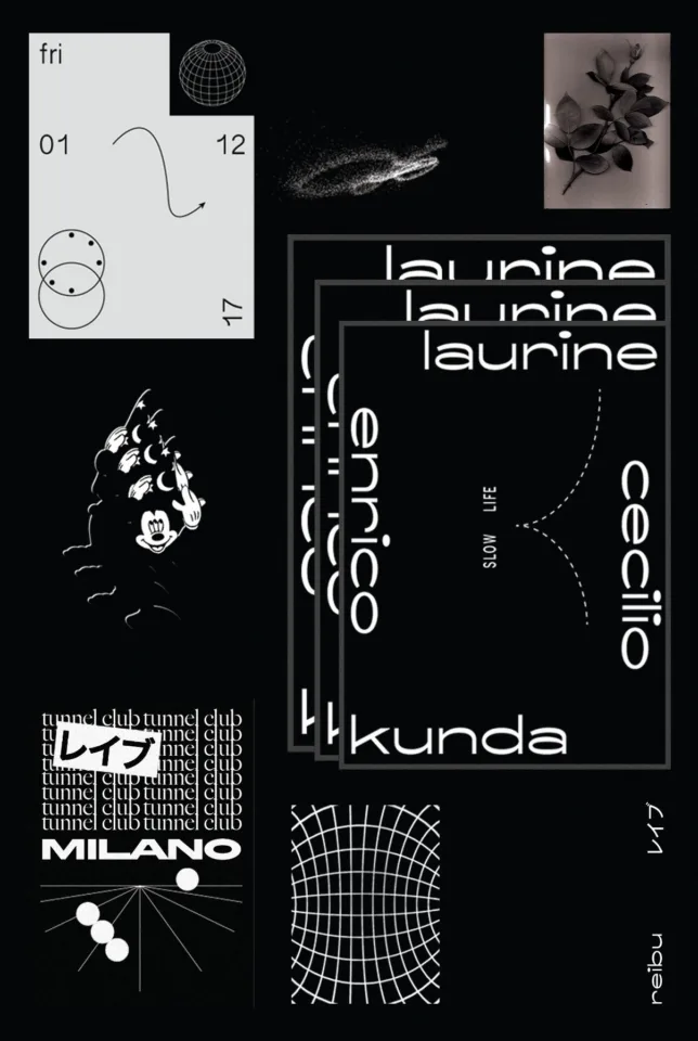 Front view of the flyer for the event by REIBU レイブ and Tunnel Club that took place on 2017-12-01