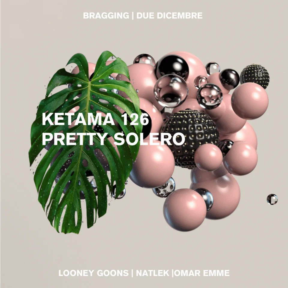 Front view of the flyer for the event by Bragging and Lattepiù that took place on 2017-12-02