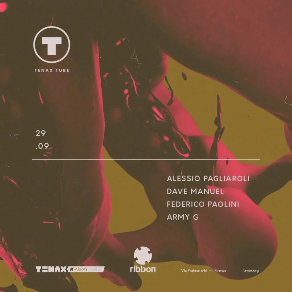 Back view of the flyer for the event by Tenax that took place on 2018-09-29