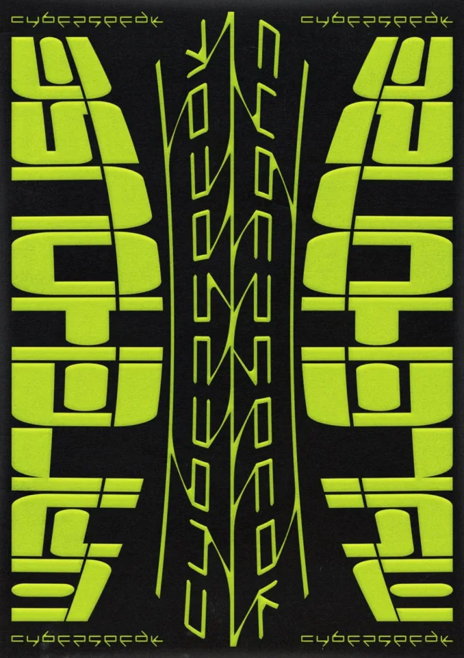 Front view of the flyer for the event by Cyberspeak and Tempio del Futuro Perduto that took place on 2019-02-22