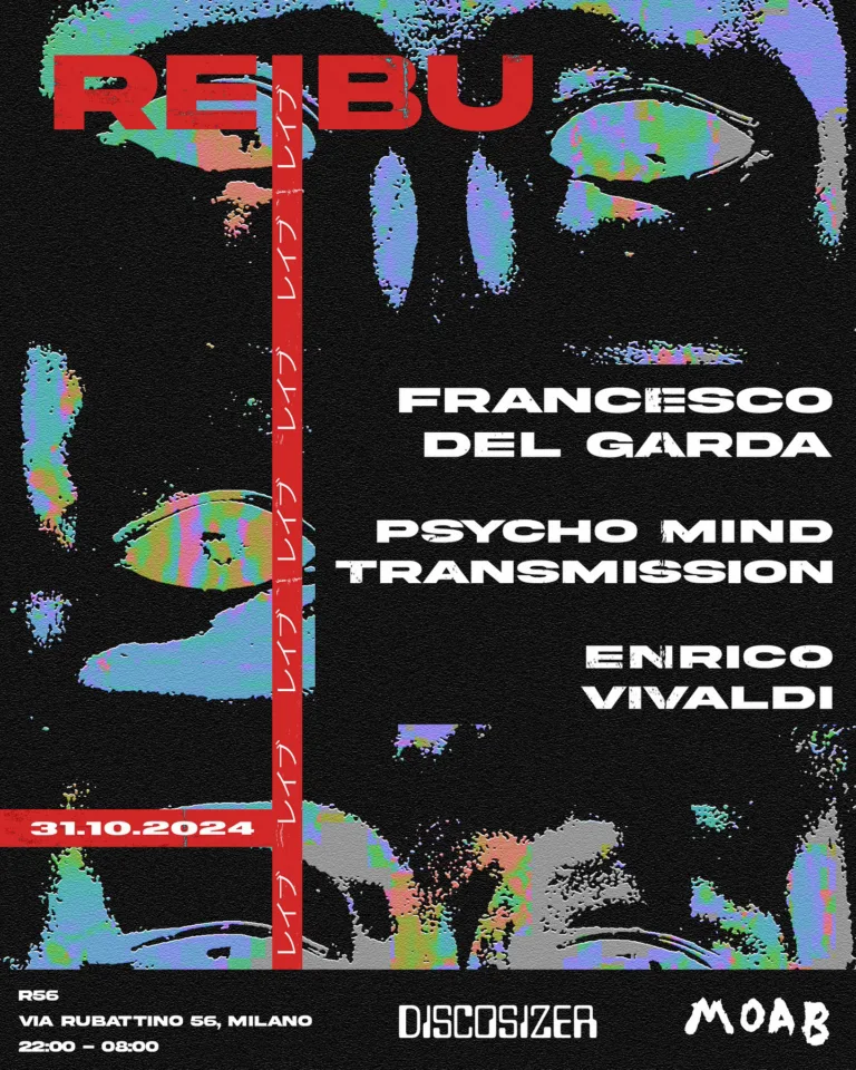 Front view of the flyer for the event by REIBU レイブ that took place on 2024-10-31