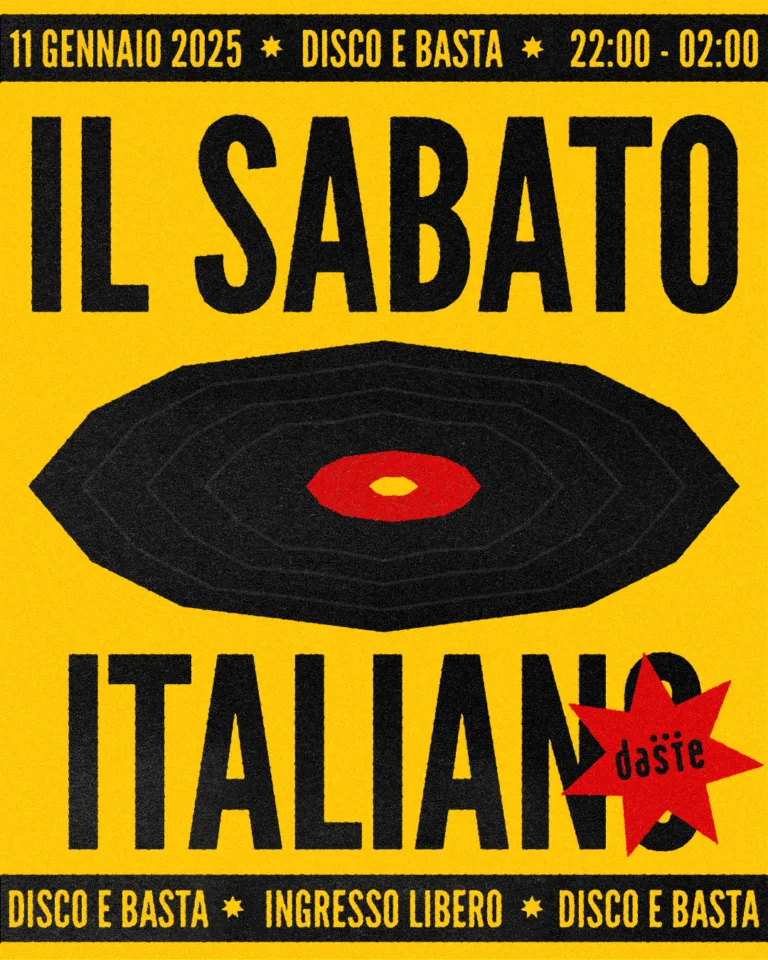 Front view of the flyer for the event by Discopasta and Daste that took place on 2025-01-11