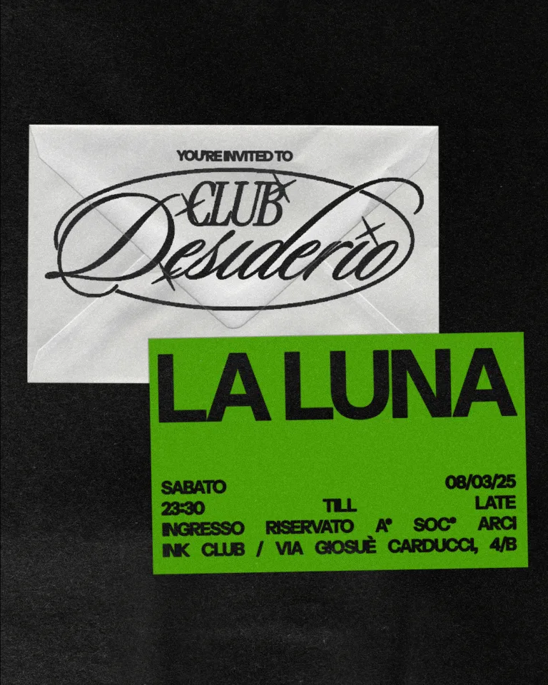 Side number 2 of the flyer for the event by Club Desiderio and INK Club that took place on 2025-03-08