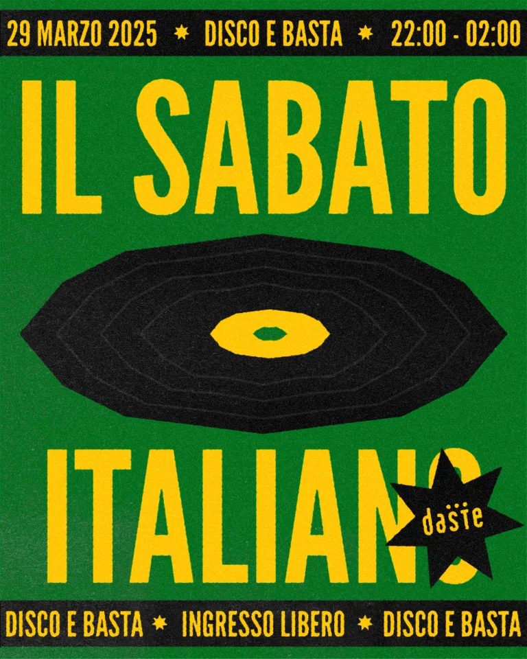 Front view of the flyer for the event by Discopasta and Daste that took place on 2025-03-29