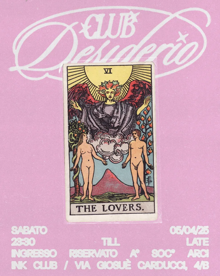 Front view of the flyer for the event by Club Desiderio and INK Club that took place on 2025-04-06