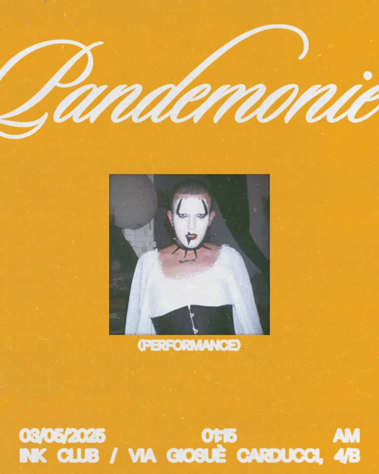 Side number 1 of the flyer for the event by Club Desiderio and INK Club that took place on 2025-05-03