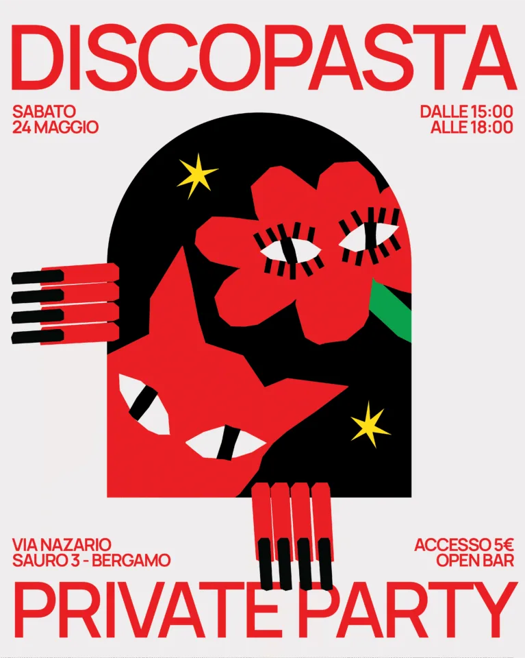 Front view of the flyer for the event by Discopasta that took place on 2025-05-24