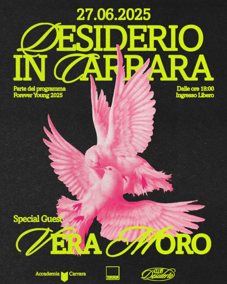 Front view of the flyer for the event by Club Desiderio and Accademia Carrara that took place on 2025-06-27