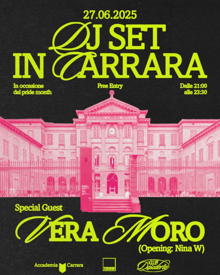 Side number 2 of the flyer for the event by Club Desiderio and Accademia Carrara that took place on 2025-06-27